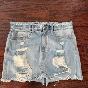 Distressed denim skirt size 4